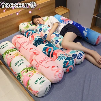 

60/100cm Plush Animals Creative Flamingo Long Soft Gift Office Lunch Break Nap Sleeping Pillow Cushion Plush Stuffed Gift Doll