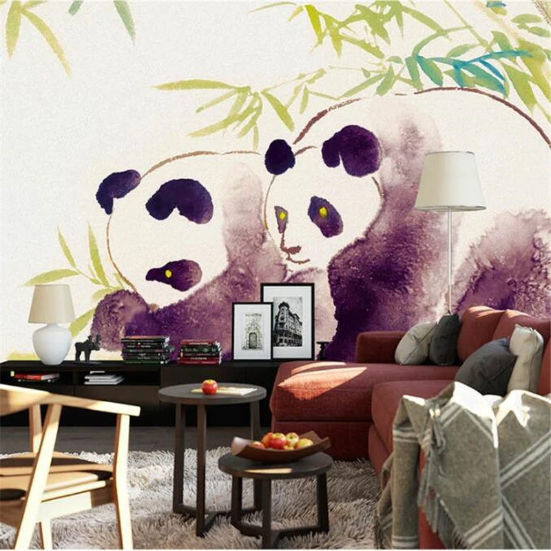 

beibehang Custom wallpaper papier peint mural 3d Panda Oil Painting National Treasure Wall papel pintado pared behang