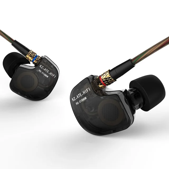 US $9.07 KZ ATE 1DD dynamic Driver HiFi Sport Headphones Noise Cancelling In Ear Monitor Earphones For Gamin