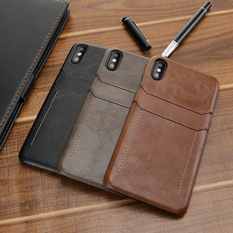 

Vintage Cases With Card Slots For iPhone 6 6s 7 8 plus For iPhone X XS XS Max XR Case PU Leather Cover Phone Funda Fundas Coque