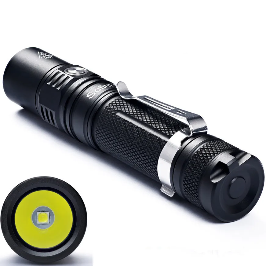 Sofirn SP32 комплект портативный светодиодный светильник-вспышка 18650 Cree XPL2 1000LM фонарь светильник 6 режимов Тактический светильник-вспышка зарядное устройство