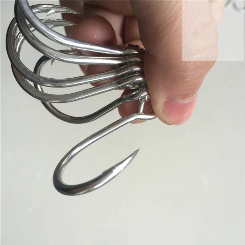 Anzol com Anel de Ferro Ganchos de Pesca Mustad Ganchos 10881 Ganchos Atum Iscas Jigbait Oceano Gaint Arenque Preto Fish Hooks Placa Jigging 12 High Quality Esporte e Lazer
