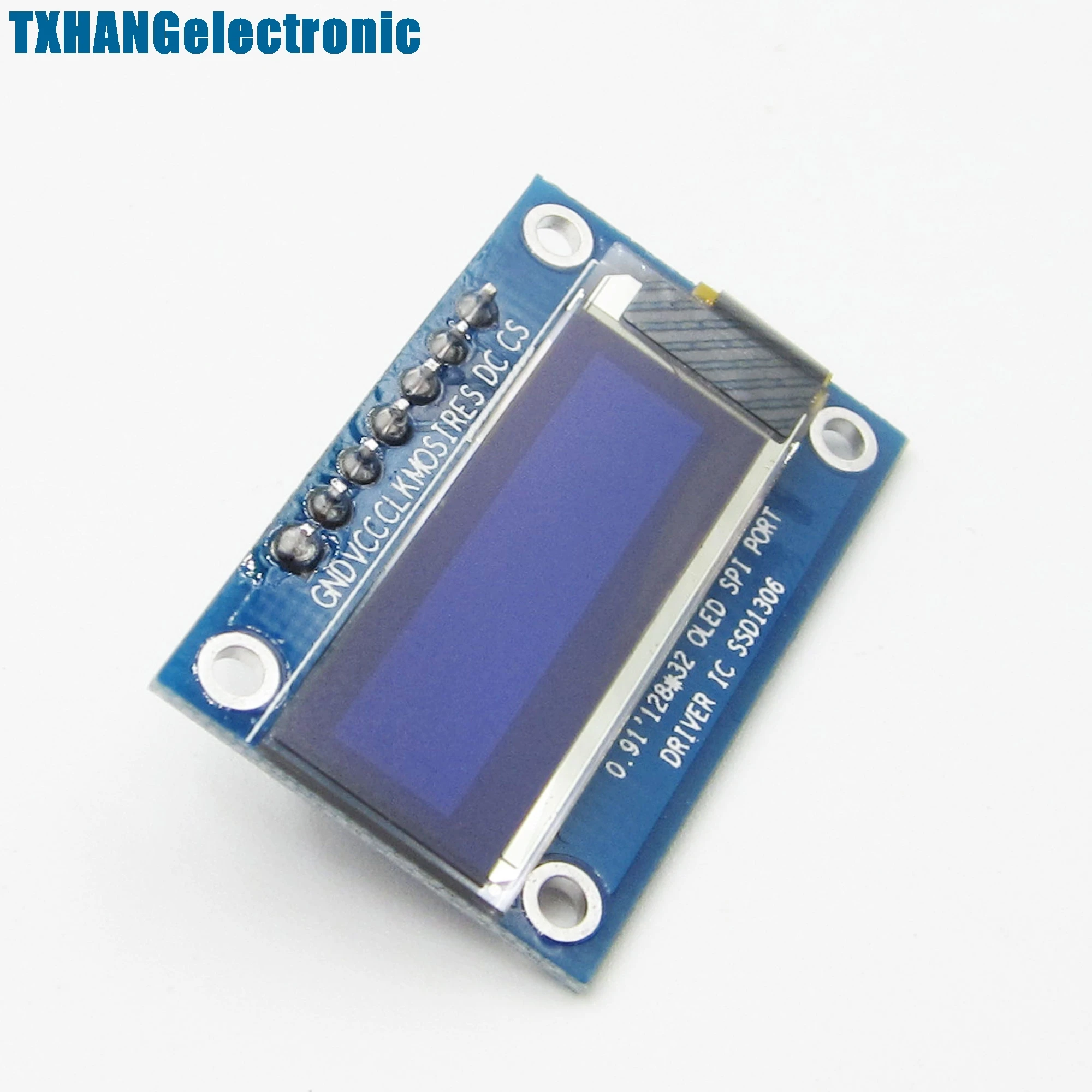 SPI 0.91/" inch 128x32 White OLED LCD Display Module SSD1306 For Arduino STM32 51