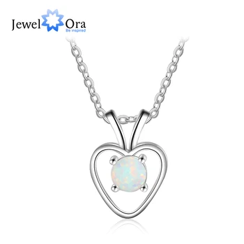 

Apple Shape Opal Stone Pendants Necklaces For Women 925 Sterling Silver Fashion Jewelry Party Gift For Her (JewelOra NE103148)