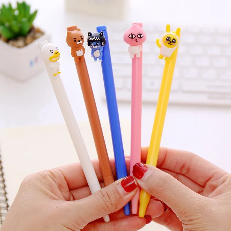 6pcs Cute Erasable Gel Pen Daze Of Animals Facial Expression Student