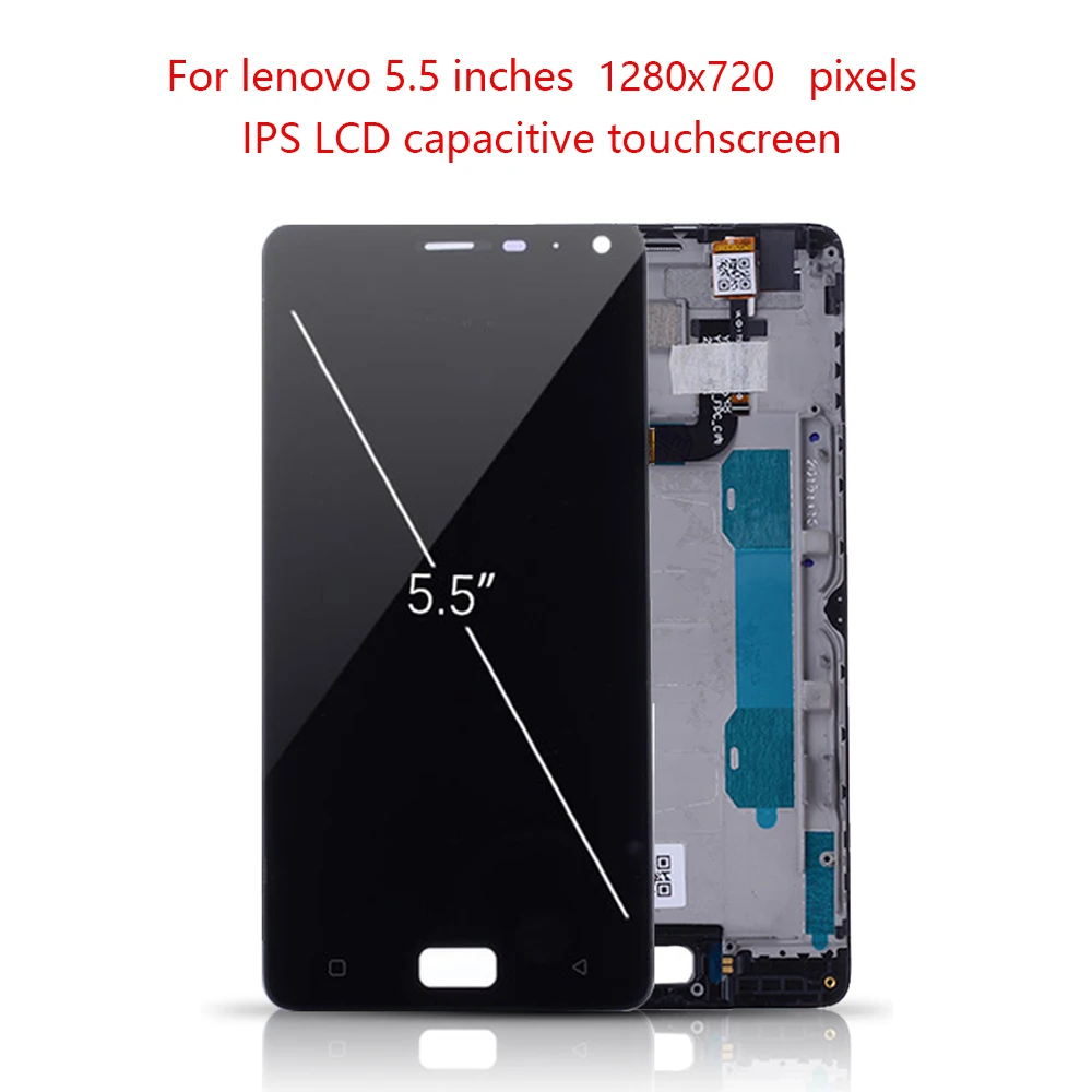 

Original 5.5" Display For Lenovo Vibe P1 LCD Touch Screen with Frame Digitizer For LENOVO Vibe P1 Display P1c72 P1a42 P1c58 LCD