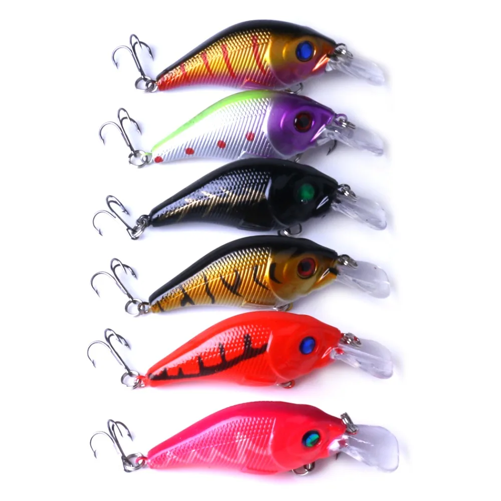 50pcs/lot Fishing lure fishing tackle Crankbait Lure hard plastic lures