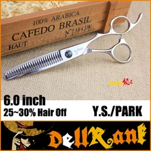Япония Горячие "YS Park" 6 дюймов высокого качества парикмахерские Парикмахерские ножницы Профессиональные филировочные ножницы YS-Y30