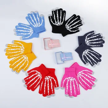 

Fashion Dispensing Ghost Claw Touch Screen Gloves Unisex Warm Skid Knitting Finger Gloves B21