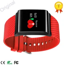 Модный стиль, красный монитор для мониторинга сна, пульсометр, умный браслет, большой цветной дисплей, экран для леди, Подарочный браслет