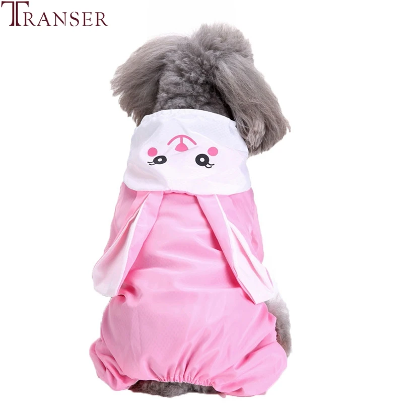 Transer дождевик для собак Милая лягушка форма кролика водонепроницаемый комбинезон для собаки спортивный костюм Одежда для щенков Прямая поставка 80502