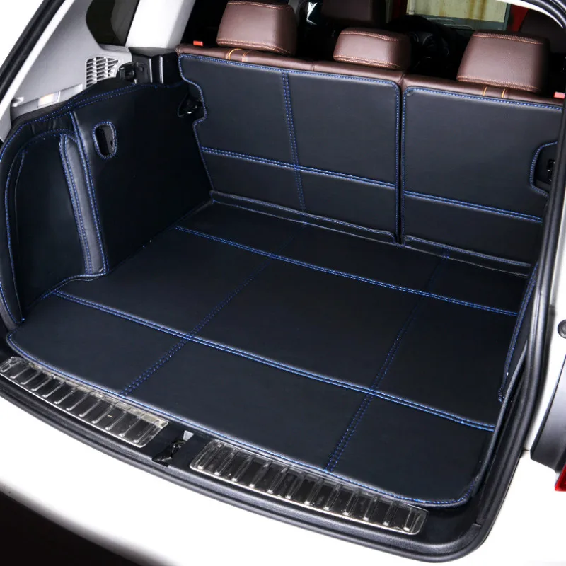 С полным покрытием из Водонепроницаемый загрузки ковры прочный специальные багажнике автомобиля коврики для Mazda 2/3/5/6/8 Atenza Axela CX-5/3/7/9 MX-5 - Название цвета: black blue