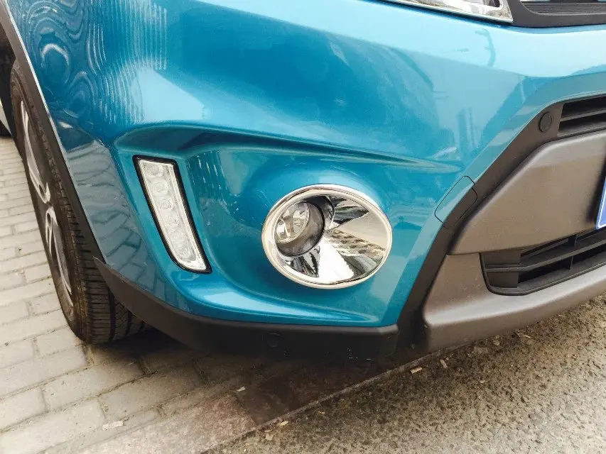

For Suzuki 2015 2016 2017 Vitara Front Foglight Cover ABS Chrome Fog Lamp Frame Car Styling Accessories Front Fog Light Cover