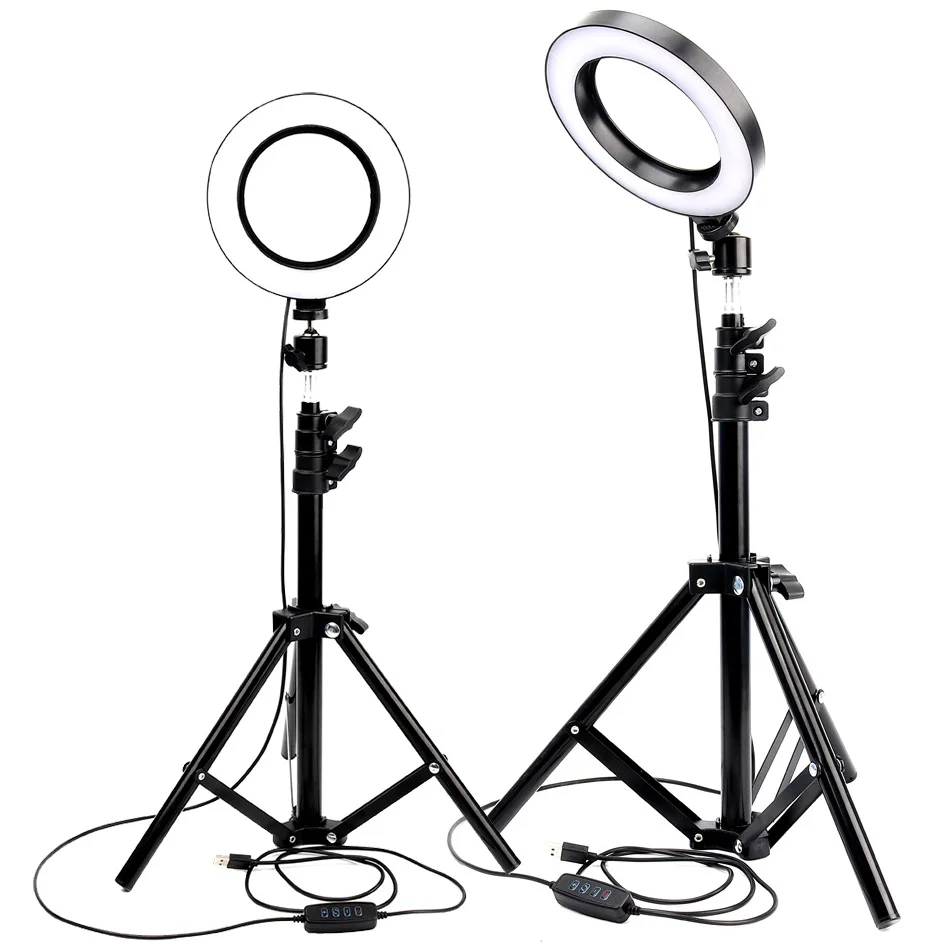 Prix LED lumière annulaire Photo Studio caméra lumière photographie lumière vidéo à intensité variable pour Youtube maquillage Selfie avec trépied support pour téléphone