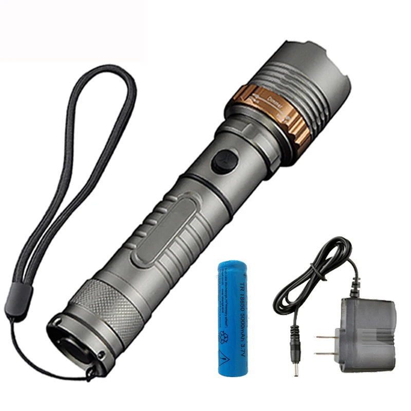 6000LM T6 Self Defense Tactical LED Rechargeable flashlights Torch