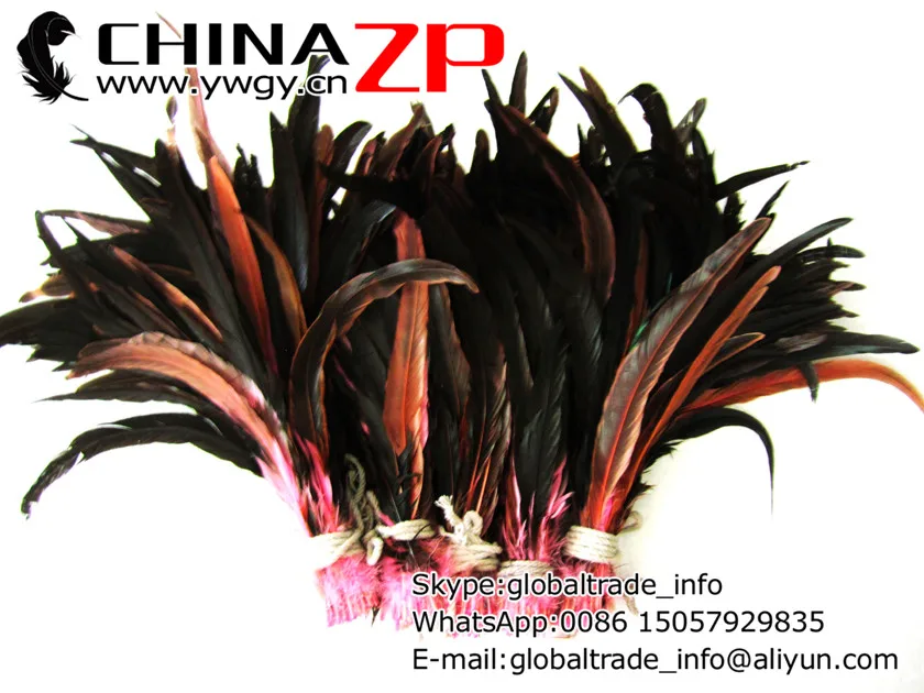 Китайский завод экспорт 200 шт./лот 30~ 35 см(12~ 14 дюймов) длина высокое качество окрашенные розовые и натуральные хвостовые перья птиц