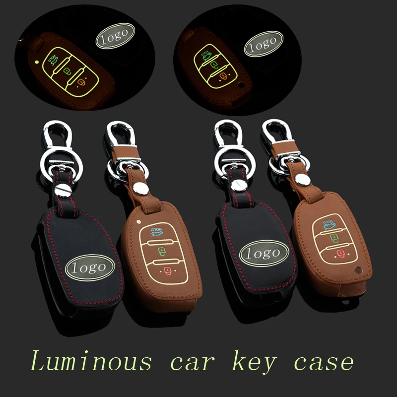

Genuine Leather Car Keychain Key Fob Case Cover for HYUNDAI Elantra Avante MISTRA Tucson IX35 IX25 sonata89 VERNA Key bag Holder