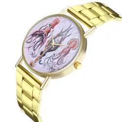 Женские Модные часы с цветочным принтом повседневные кварцевые наручные часы relogio feminino Для женщин часы Известный люксовый бренд
