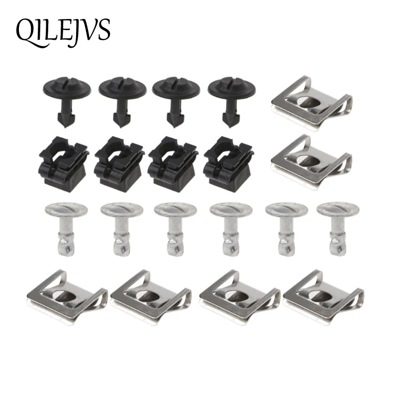 

20PCS Undertray Guard Engine Under Cover Fixing Clips Screw KIT For AUDI A4 A6