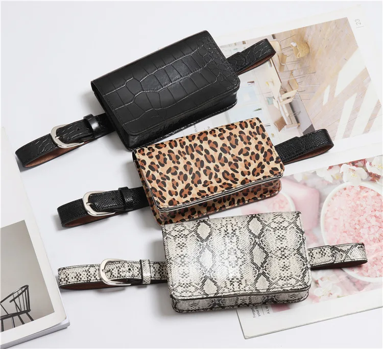 

2019 Fashion Leopard Mini Bag Women Wasit Belt Bag B17