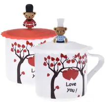 Герметичная, силиконовая крышка для чашки, термостойкая многоразовая Герметичная крышка, аксессуары для кухни, чашка для чая с присоской, крышка для чашки 20E