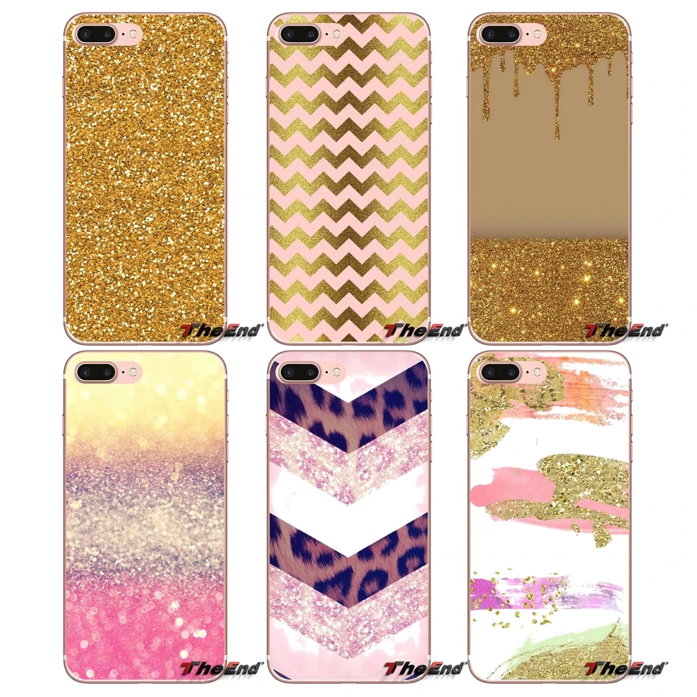 

Gold Pink Glitter Cross For HTC U11 One M7 M8 A9 M9 M10 E9 Desire 630 530 626 628 816 820 Motorola G G2 G3 Silicone Shell Covers