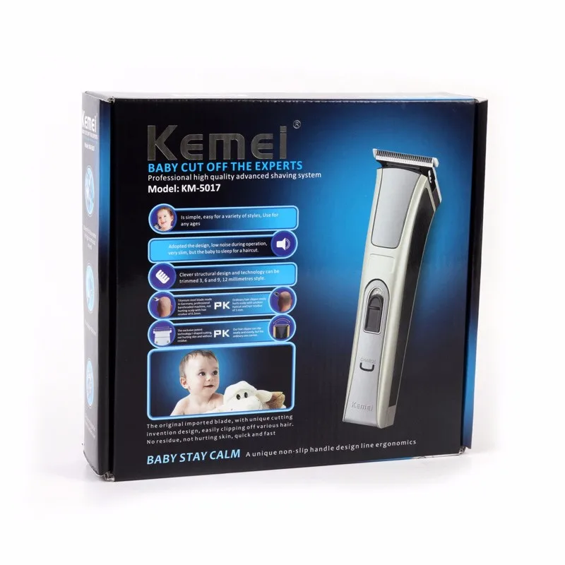Kemei машинка для стрижки волос Перезаряжаемые Электрический Машинка для стрижки волос Водонепроницаемый высокое Мощность для Для мужчин детские, для малышей машинка для стрижки волос парикмахер km-5017
