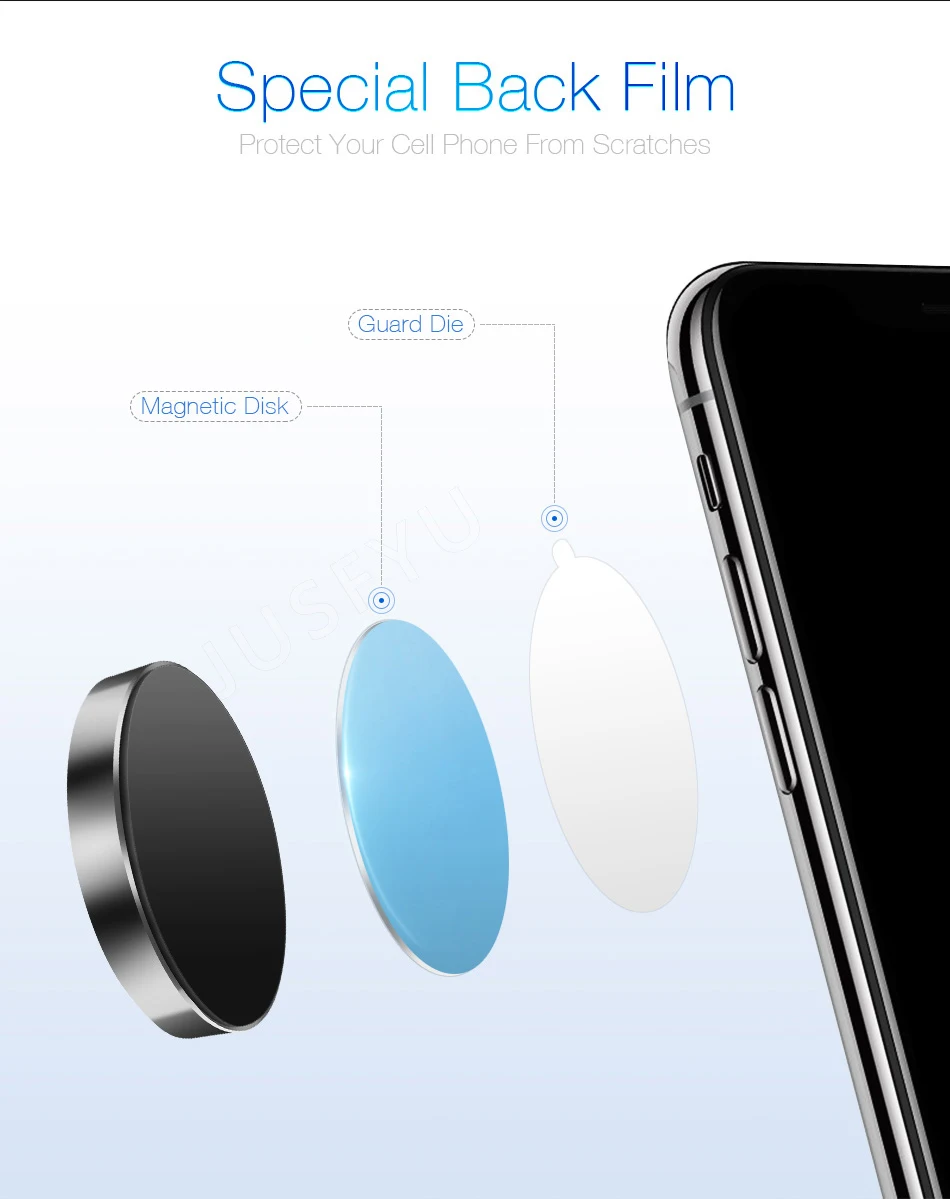 Подставка для телефона, металлическая пластина-диск, железный лист для магнита, держатель для мобильного телефона, магнитный автомобильный держатель для телефона, Универсальная Замена