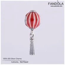 Подлинная стерлингового серебра 925 китайский фонарь красные Эмалевые бусины для изготовления ювелирных изделий Подходит для оригинальных шармов браслет Berloque