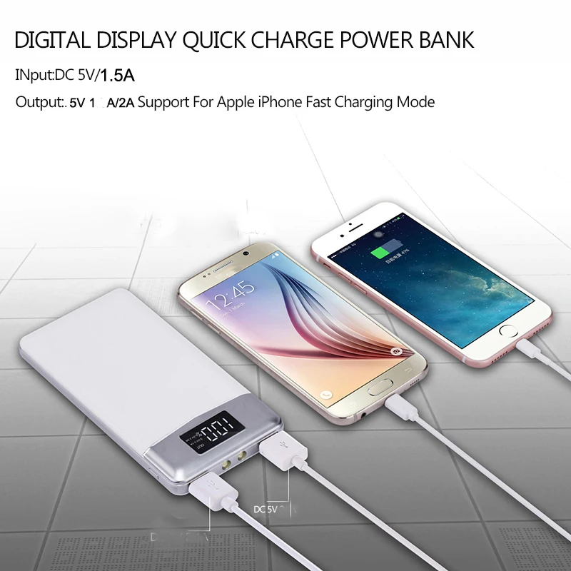 Портативное зарядное устройство 20000 мАч, внешний аккумулятор PoverBank 2 USB LCD, Powerbank мобильный телефон зарядное устройство для Xiaomi iphone 7/8 X Samsung Портативное зарядное устройство 20000 мАч, внешний аккумулятор PoverBank 2 USB LCD, Powerbank мобильный телефон зарядное устройство для Xiaomi iphone 7/8 X Samsung