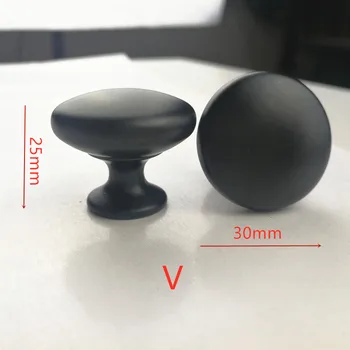 

Diameter 11/4" 10pcs/lot black soild Knobs Cabinet Hardware Pull Handle -V