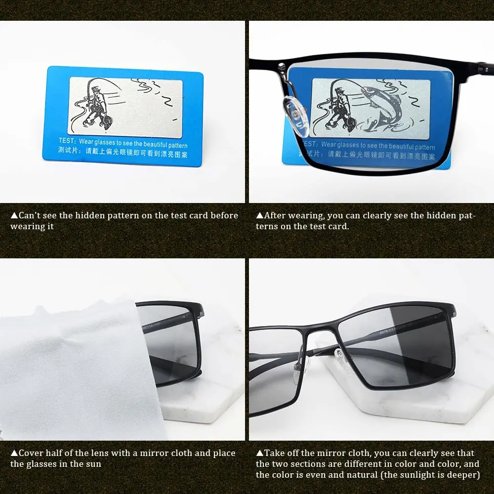 Прямоугольный поляризованные солнцезащитные очки Для мужчин очки высокого качества