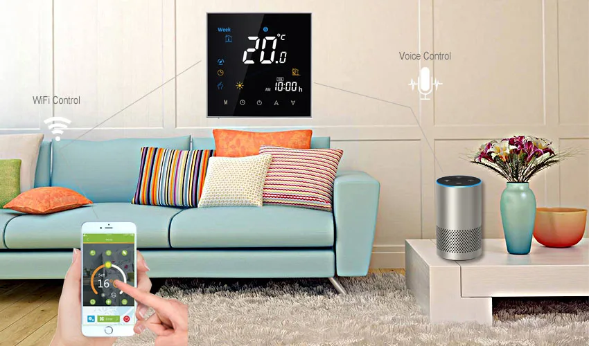 MJZM GL-3000-WiFi термостат умный газовый котел термостат Alexa голосовой котел нагревательный регулятор температуры подходит для Google Home