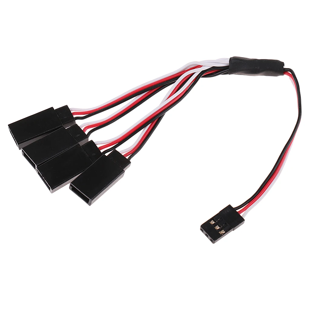 300mm 3-Way + 150mm 4-Way Servo Extension Y Splitter Cable Wire for Futaba