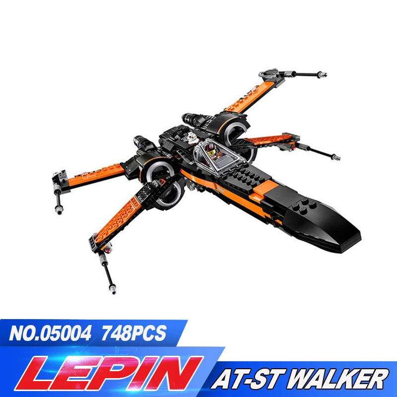 

DHL LEPIN 05004 748pcs First Order Poe's X-wing Fighter Assembled Building Block Bricks Set Compatible legoed Toys for children