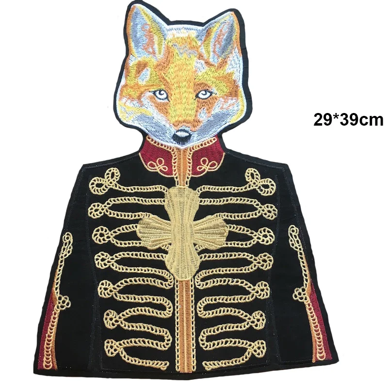 

1Pcs Wholesale Fashion Trend Large Fox Face Sew on Embroidery Patches for Clothes Sewing Patch Applique Fashion Garments