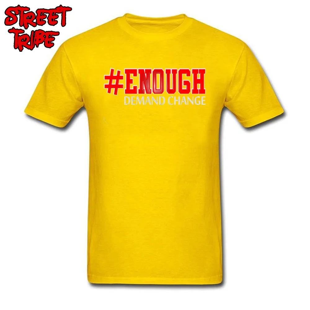 enough Demand Change Leisure Tshirts for Men Pure Cotton Lovers Day Tops & Tees Summer T-shirts Short Sleeve Fitted Crewneck enough Demand Change yellow