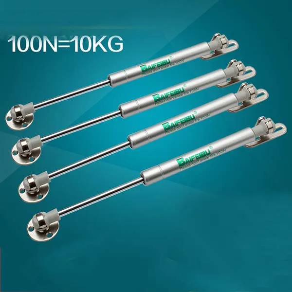 Beste 2 stks 100N lager Hydraulische Lift Up Gasveer Zachte Open keukenkast scharnier kastdeur ondersteuning Pneumatische hardware KF223