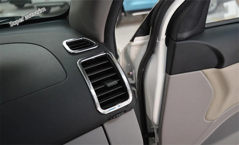 Lapetus хромированные аксессуары для интерьера Кондиционер AC вентиляционная крышка отделка Подходит для Mitsubishi Pajero Sport Montero 2011