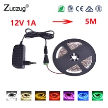 RGB led strip 12v 2835 Not Waterproof and Power Adapter DC 12V 1A US EU Plug neon led light strip RGB white ledstrip set RGB led strip 12v 2835 Not Waterproof and Power Adapter DC 12V 1A US EU Plug neon led light strip RGB white ledstrip set