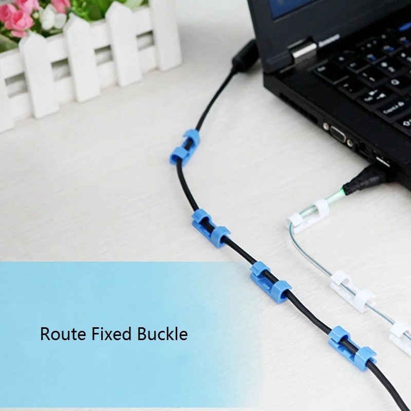 20pc Desktop Wall Wire Fixing Wire Buckle Line Buckle Route Fixed Buckle Cable Clip