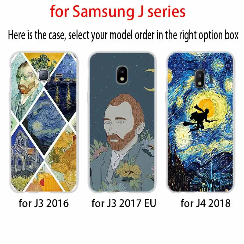 Чехол для телефона Samsung Galaxy J6 J4Plus J8 J3 J7 2018 J5 j7 2017 2016 j6 Prime чехол с картиной Винсента