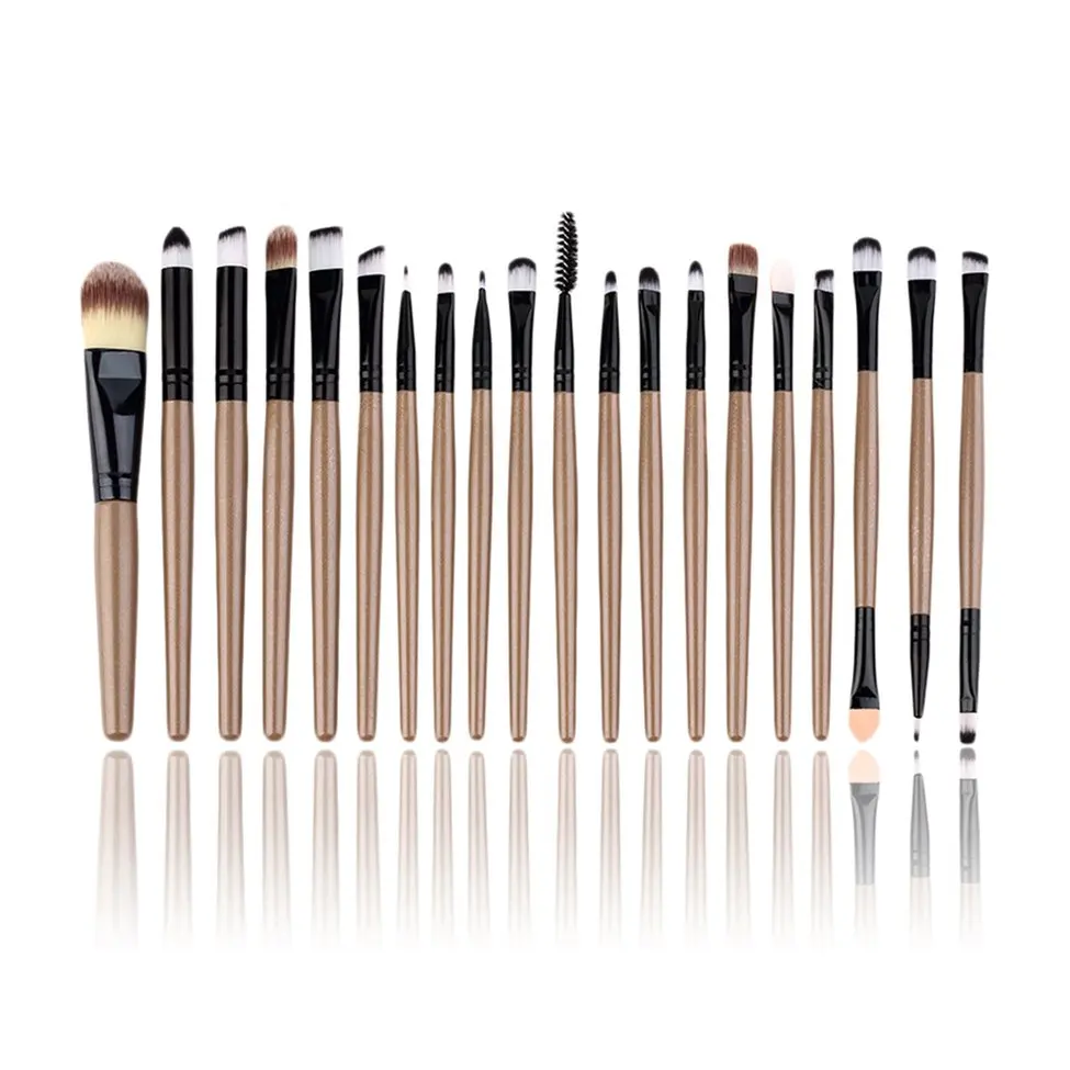 

10Pcs New Professional Makeup Beauty Cosmetic Blush Golden Brushes Kits