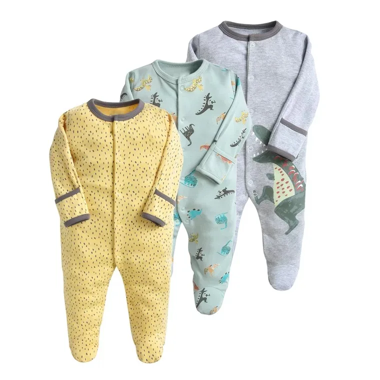 3Pcs/Pack Baby Cotton Clothes Set Newborn Rompers Infant Long Sleeve cartoon Jumpsuit Baby Boys Girls Sleepsuit 0-12Months - Цвет: 17