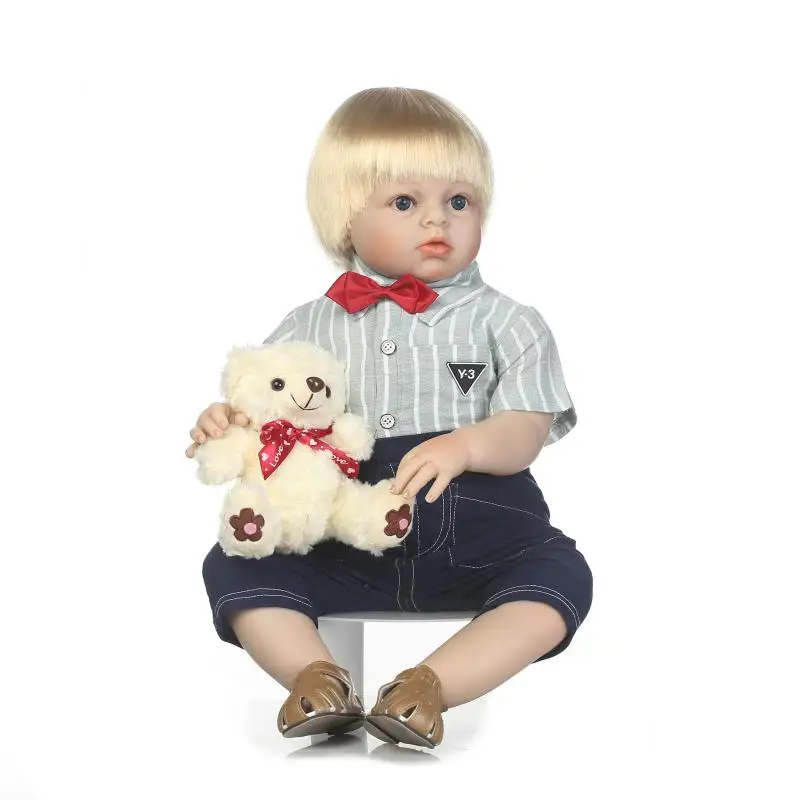 Bebes reborn toddler boy dolls large size 70cm silicone reborn baby dolls for children gift clothing shop model real babydoll