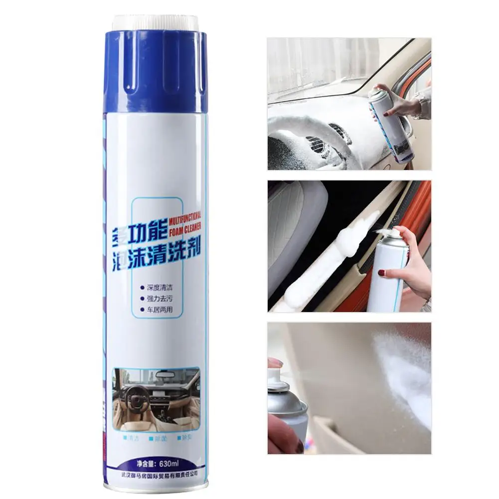  630ml Universal Car Supplies Care Cleaner Leather Clothing Shoes Sofa Car Polish Plastic Leather Re
