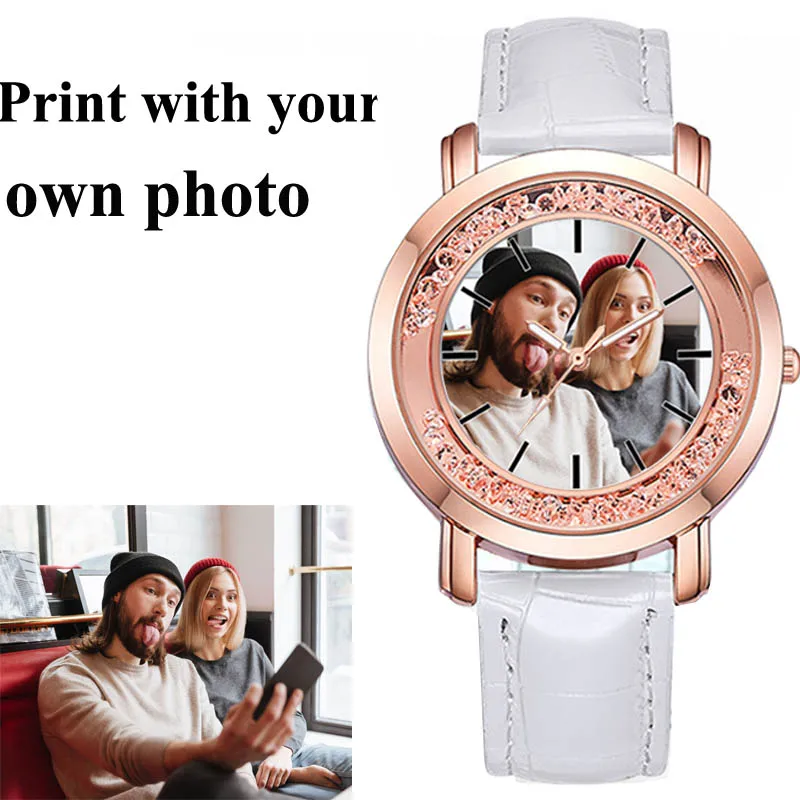 A3320w персонализированные часы женские наручные часы положить свою собственную фотографию роскошные часы с Стразы поддельные dimend леди подарок на день рождения