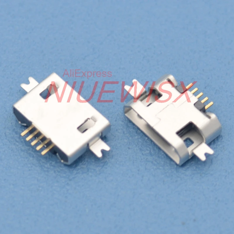 Micro USB 5pin B Тип гнездовой разъем плоский для рта 1 0 SMT Мобильный телефон зарядки 100