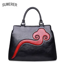 New Genuine Leather women bags luxury Top cowhide tote handbags women bags designer women famous brands shoulder bag