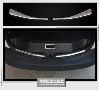 

For Toyota RAV4 RAV-4 2013-2016 Trunk Sill Pedal Cover Decoration Trim Cover Pedals Tread Plate Rear Bumper Protector Stainless